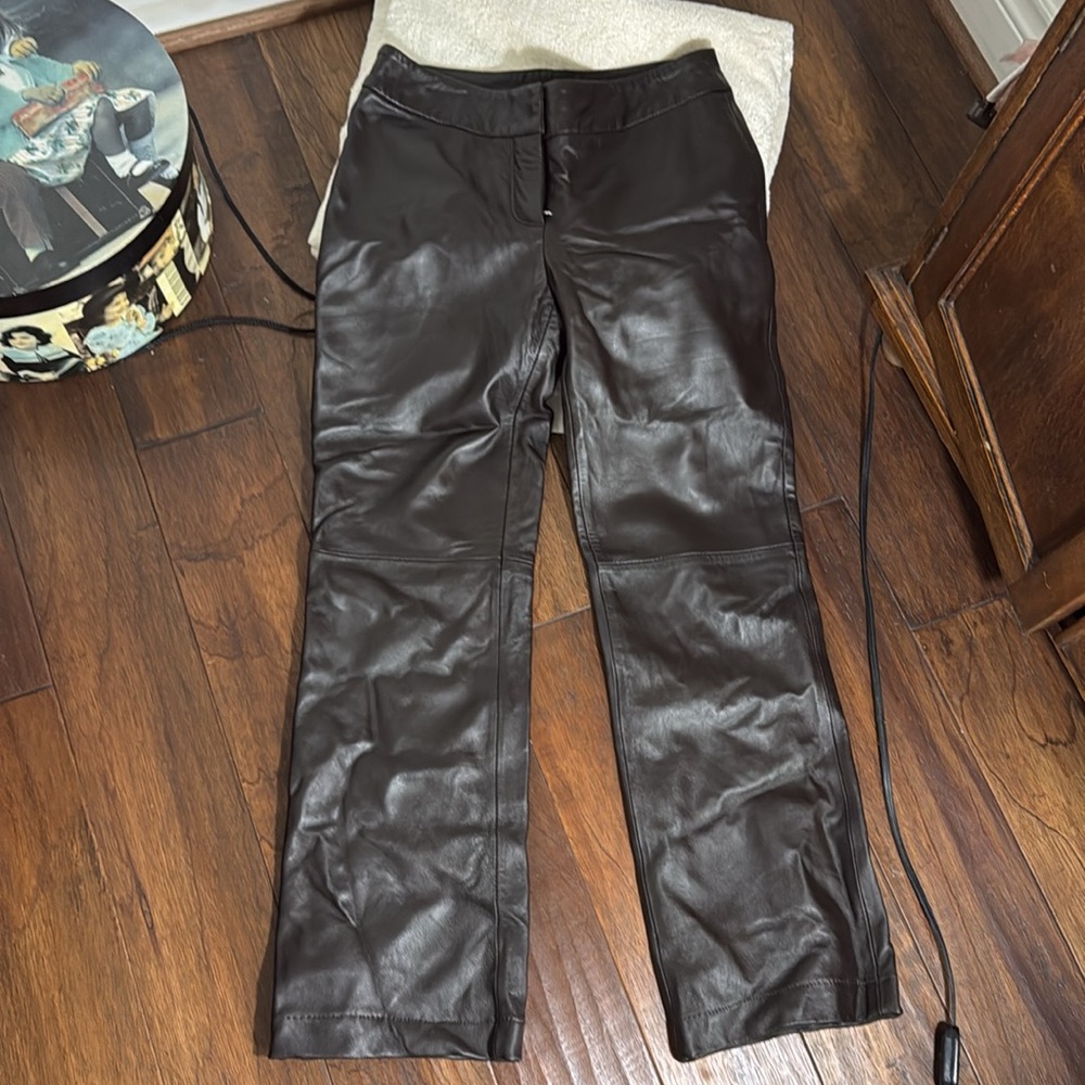 Luciano Dante Genuine Super Soft Brown Leather Pants Size 4